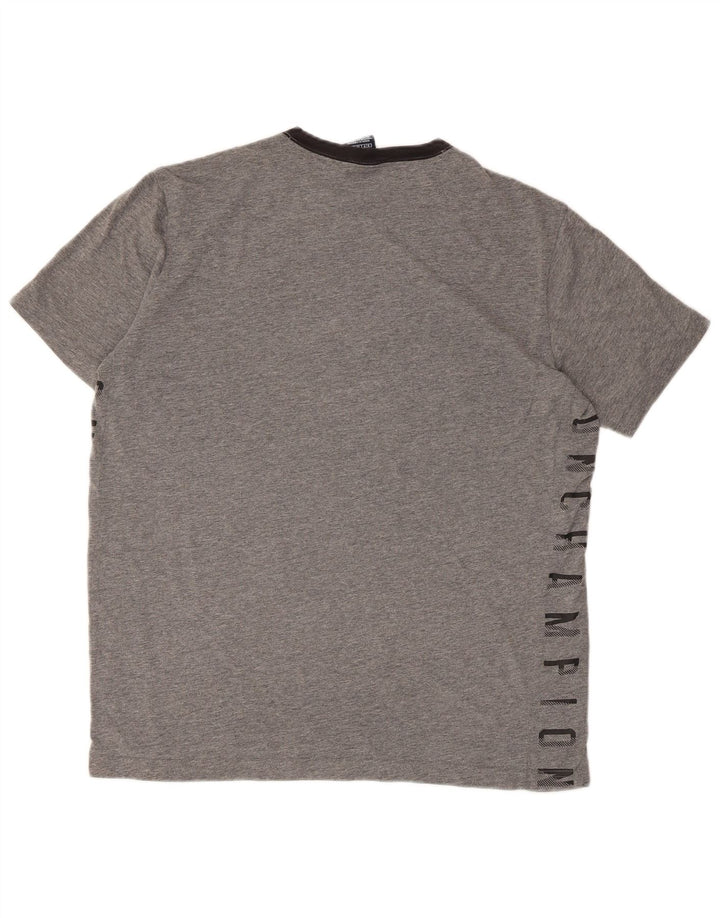 Champion Mens Graphic T-Shirt Top Small Grey Flecked