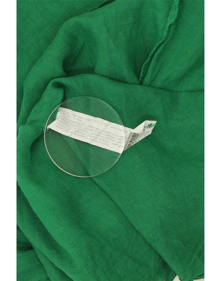 Zara Womens Shirt UK 14 Medium Green Linen