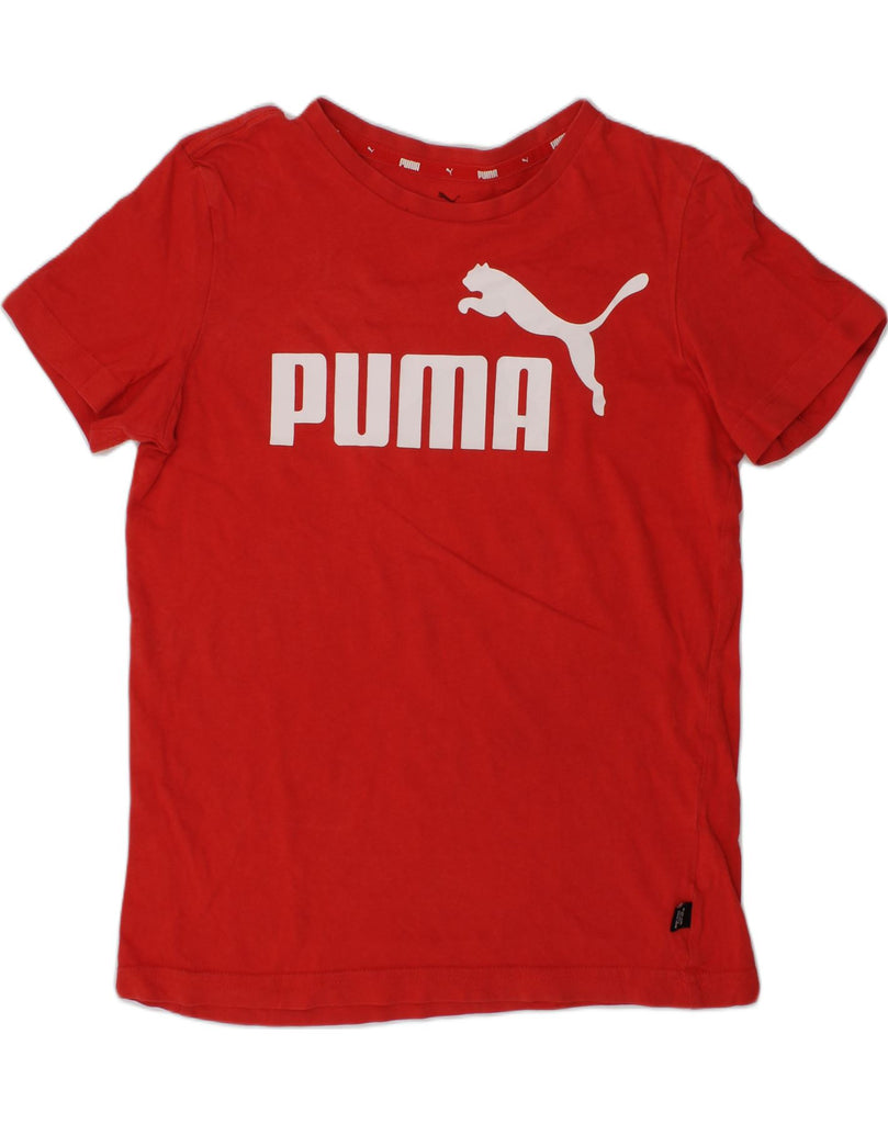 PUMA Boys Graphic T-Shirt Top 11-12 Years Red Cotton | Vintage Puma | Thrift | Second-Hand Puma | Used Clothing | Messina Hembry 