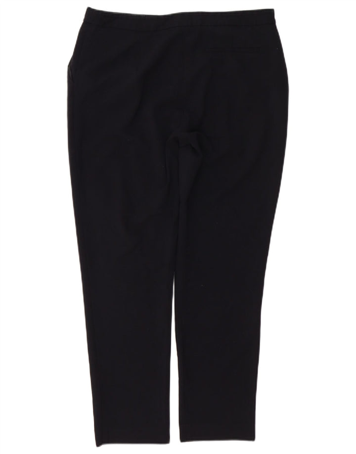 Oasis Womens Straight Chino Trousers UK 12 Medium W32 L26 Black Polyester