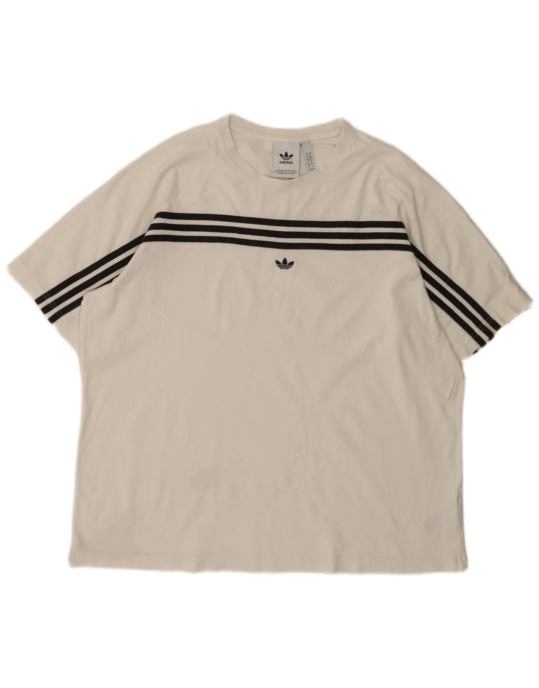 Adidas Mens T-Shirt Top XL White Cotton