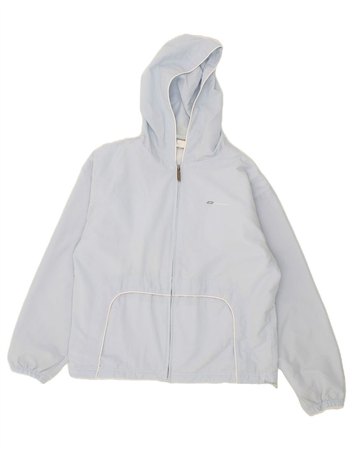 REEBOK Womens Hooded Tracksuit Top Jacket UK 16 Large Blue Polyester Vintage Reebok and Second-Hand Reebok from Messina Hembry 