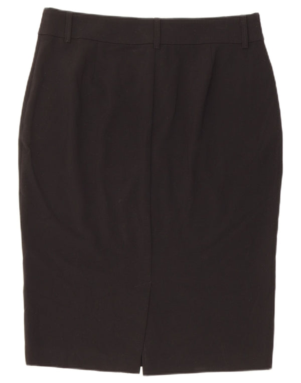 Marks & Spencer Womens Pencil Skirt UK 12 Medium W30  Black Polyester