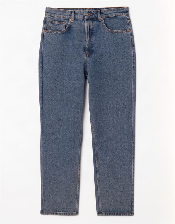 Zara Womens High Waist Tapered Jeans EU 40 Medium W30 L28 Blue Cotton