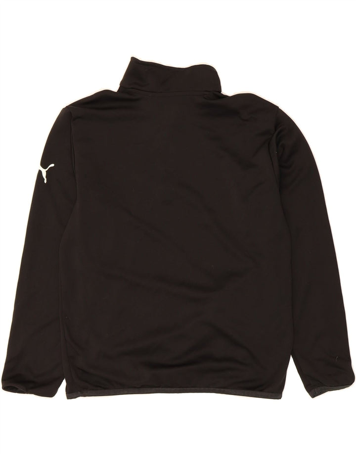 PUMA Mens Zip Neck Pullover Tracksuit Top Small Black Vintage Puma and Second-Hand Puma from Messina Hembry 