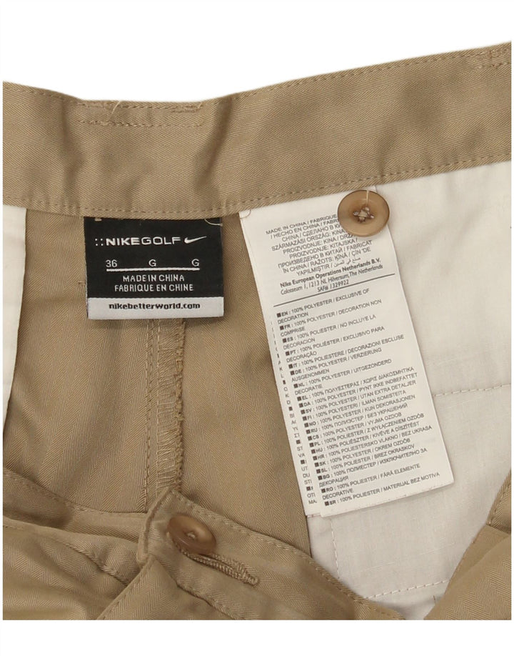 Nike Mens Chino Shorts W36 Large Beige Polyester