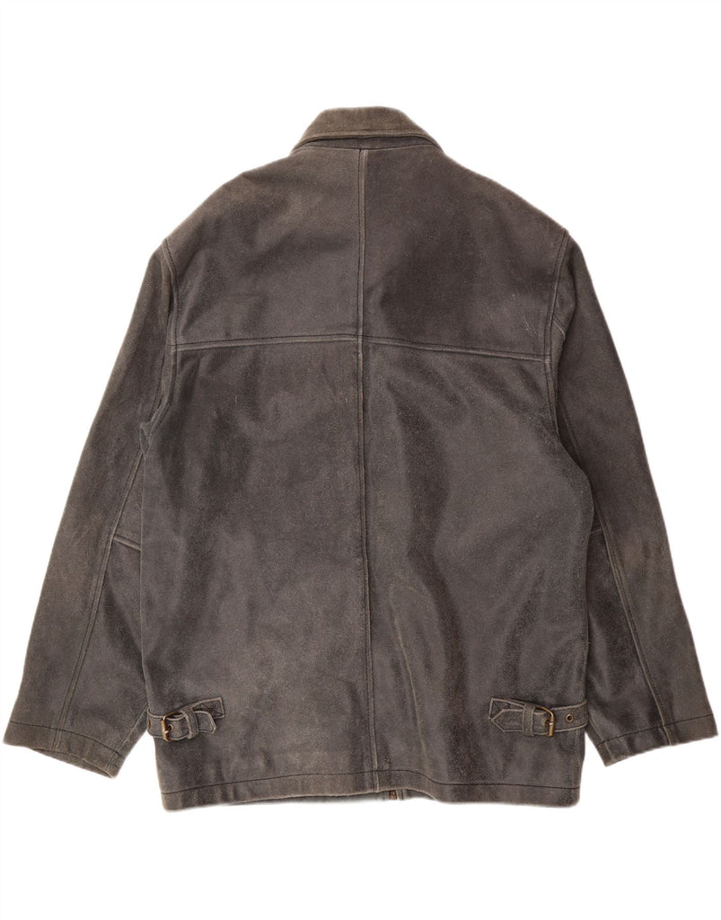 JOHN F GEE Mens Suede Jacket UK 40 Large Grey Leather Vintage John F Gee and Second-Hand John F Gee from Messina Hembry 