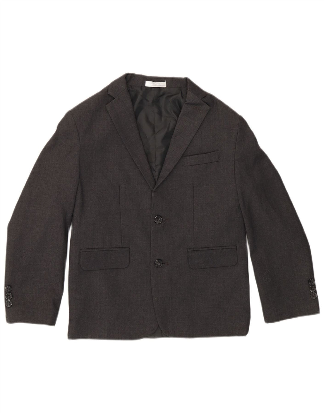 Izod Boys Husky 2 Button Blazer Jacket 9-10 Years Grey Polyester