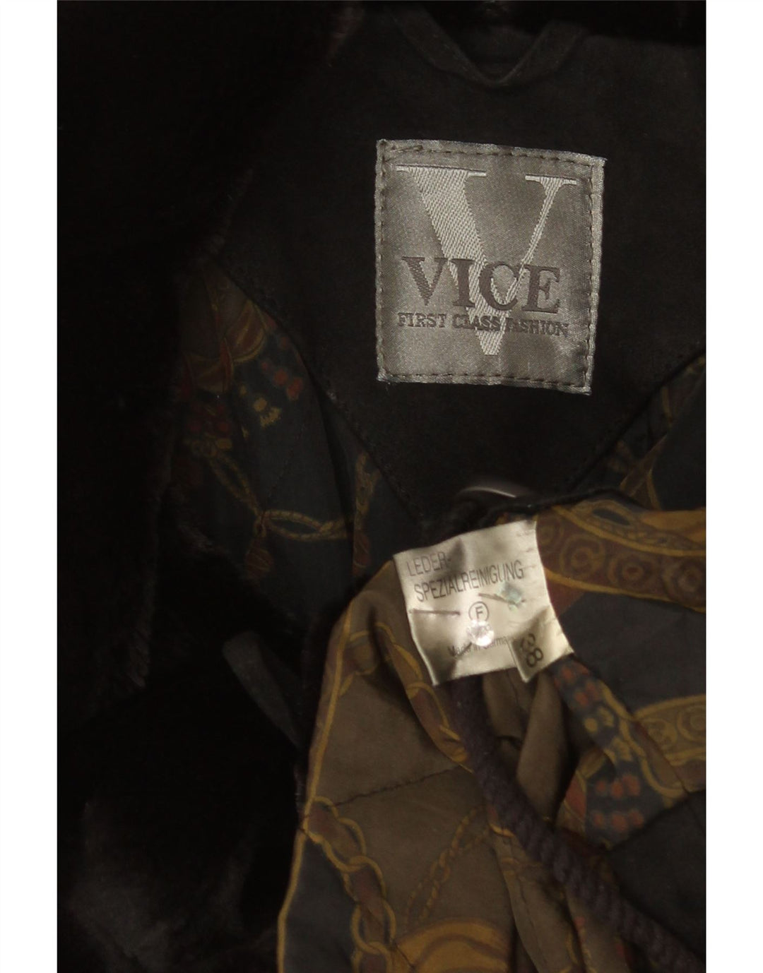 Vintage Womens Suede Oversized Overcoat EU 38 Medium Black Leather