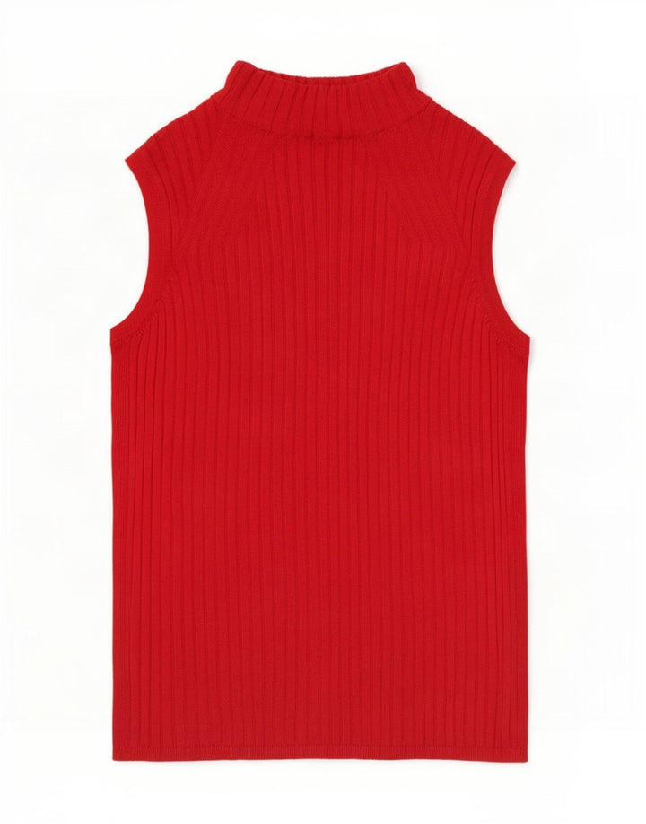 Marks & Spencer Womens Vest Top UK 12 Medium Red Viscose