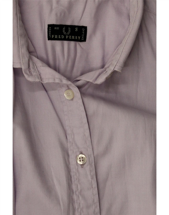 FRED PERRY Womens Shirt UK 10 Small Purple Cotton Vintage Fred Perry and Second-Hand Fred Perry from Messina Hembry 