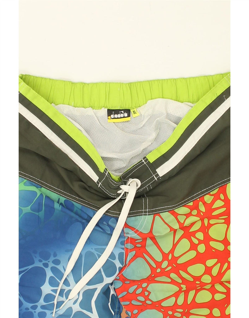 DIADORA Mens Abstract Pattern Swimming Shorts XL Multicoloured Polyamide Vintage Diadora and Second-Hand Diadora from Messina Hembry 