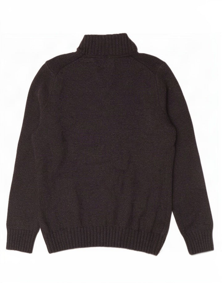 Marks & Spencer Mens Blue Harbour Zip Neck Jumper Sweater Small Grey