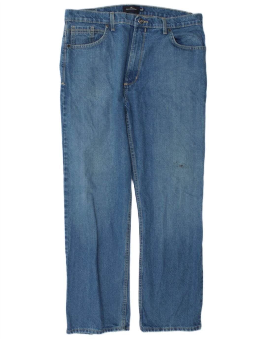 Marks & Spencer Mens Blue Harbour Straight Jeans W36 L31 Blue Cotton