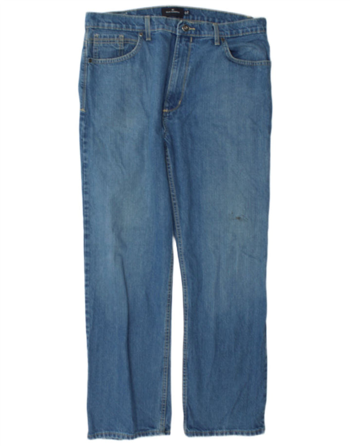 Marks & Spencer Mens Blue Harbour Straight Jeans W36 L31 Blue Cotton