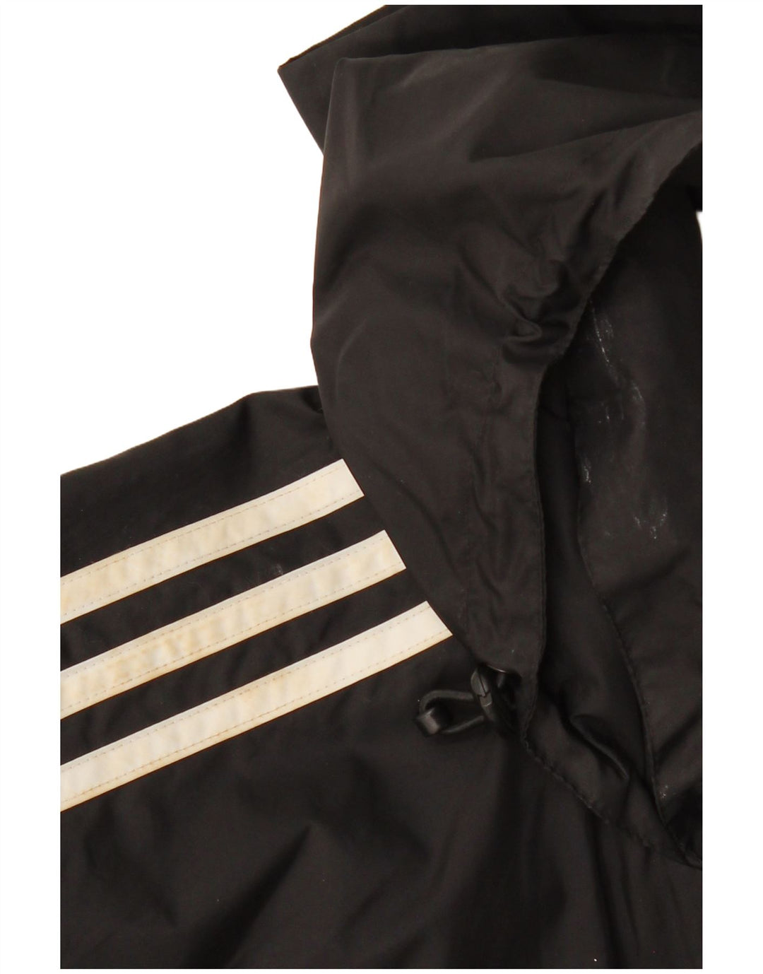 ADIDAS Mens Hooded Rain Jacket UK 36/38 Small Black Polyamide