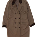 Sara Glenzer Womens Double Breasted Coat IT 48 XL Brown Colourblock