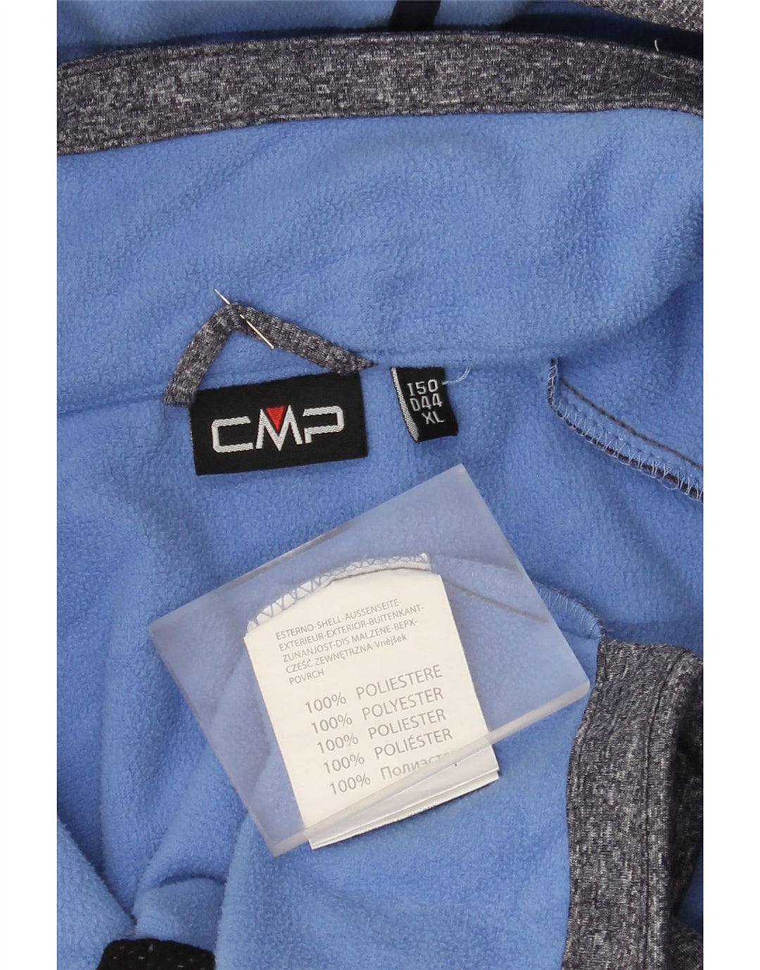 CMP Womens Hooded Windbreaker Jacket UK 18 XL Blue Flecked Polyester