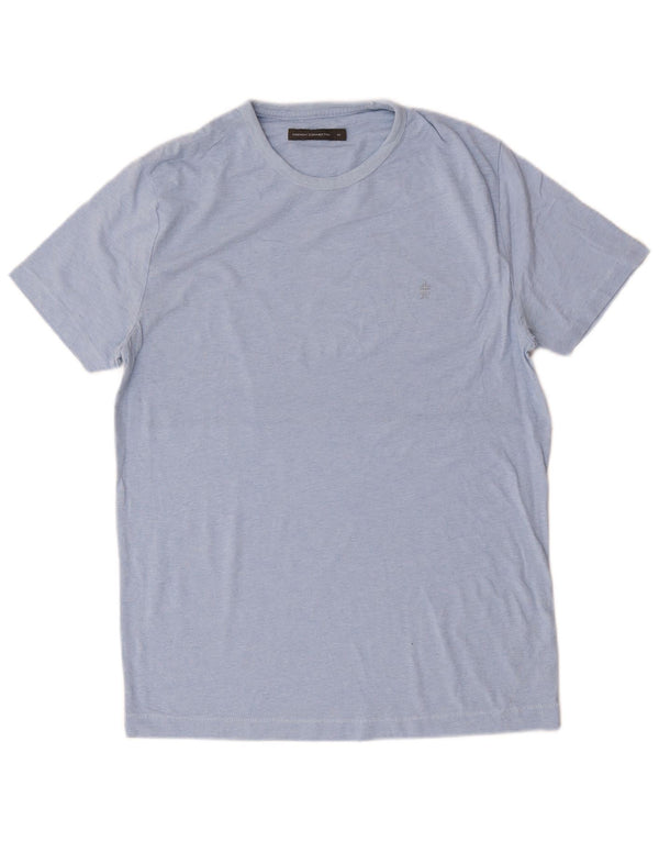 French Connection Mens T-Shirt Top Medium Blue Cotton