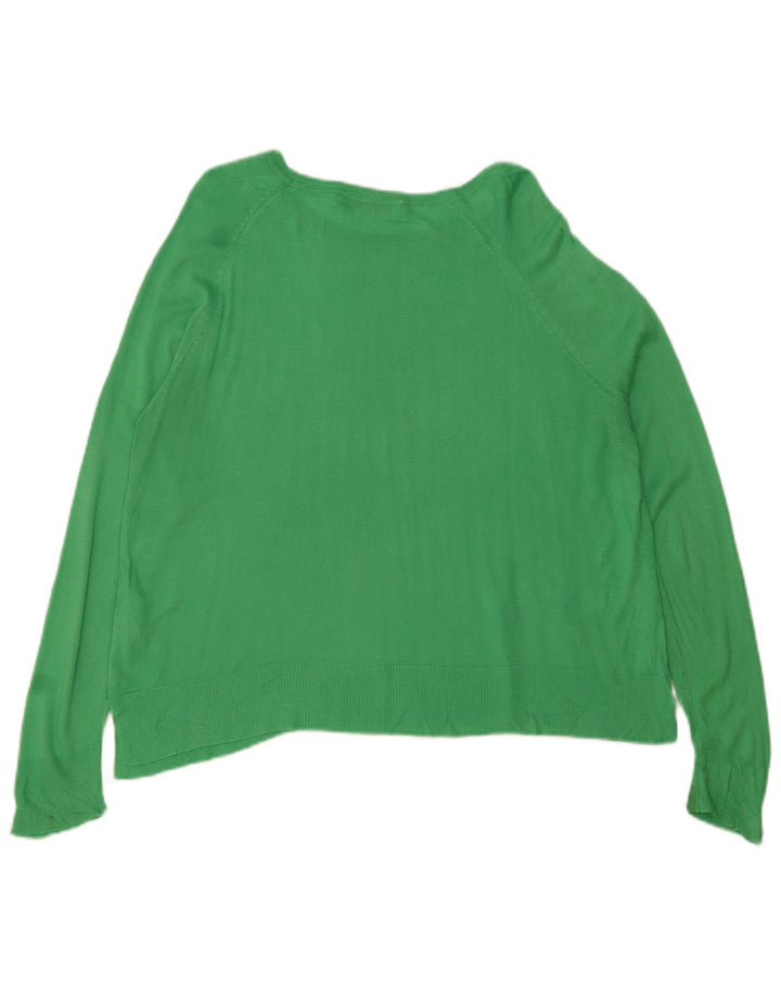 Zara Womens Boat Neck Jumper Sweater UK 14 Medium Blue Viscose