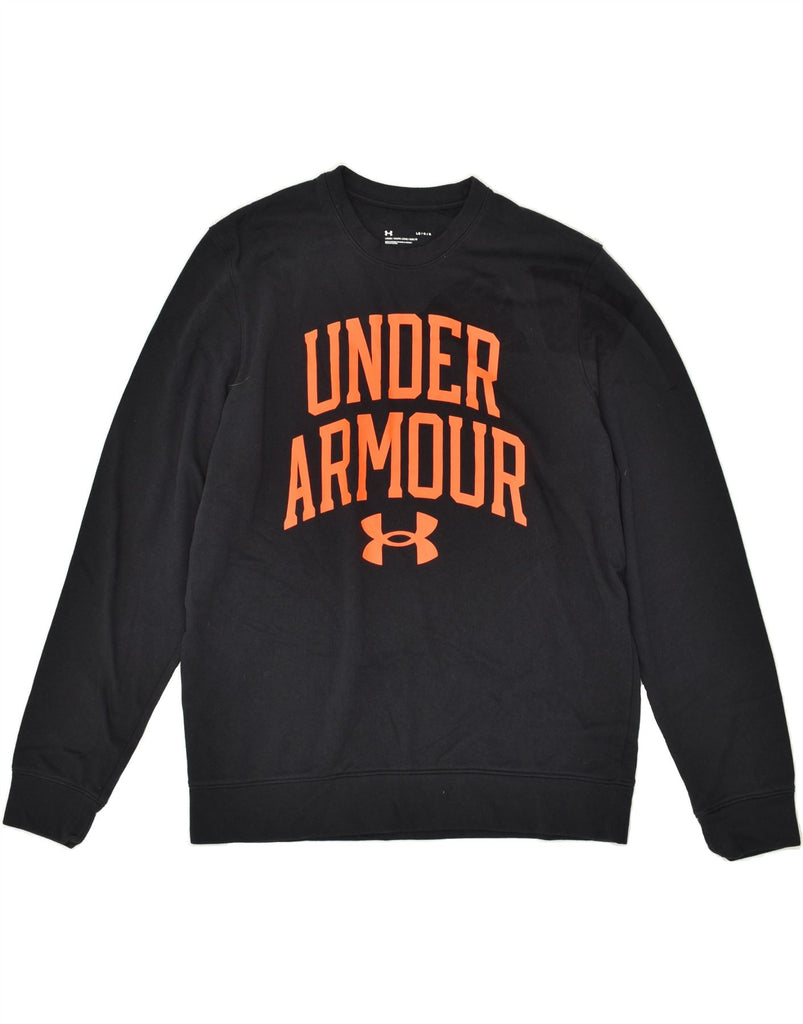 UNDER ARMOUR Mens Graphic Sweatshirt Jumper Large Black | Vintage Under Armour | Thrift | Second-Hand Under Armour | Used Clothing | Messina Hembry 