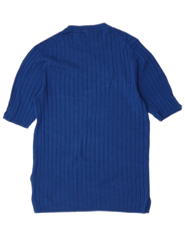 Marks & Spencer Womens Crew Neck Jumper Sweater UK 12 Medium Blue