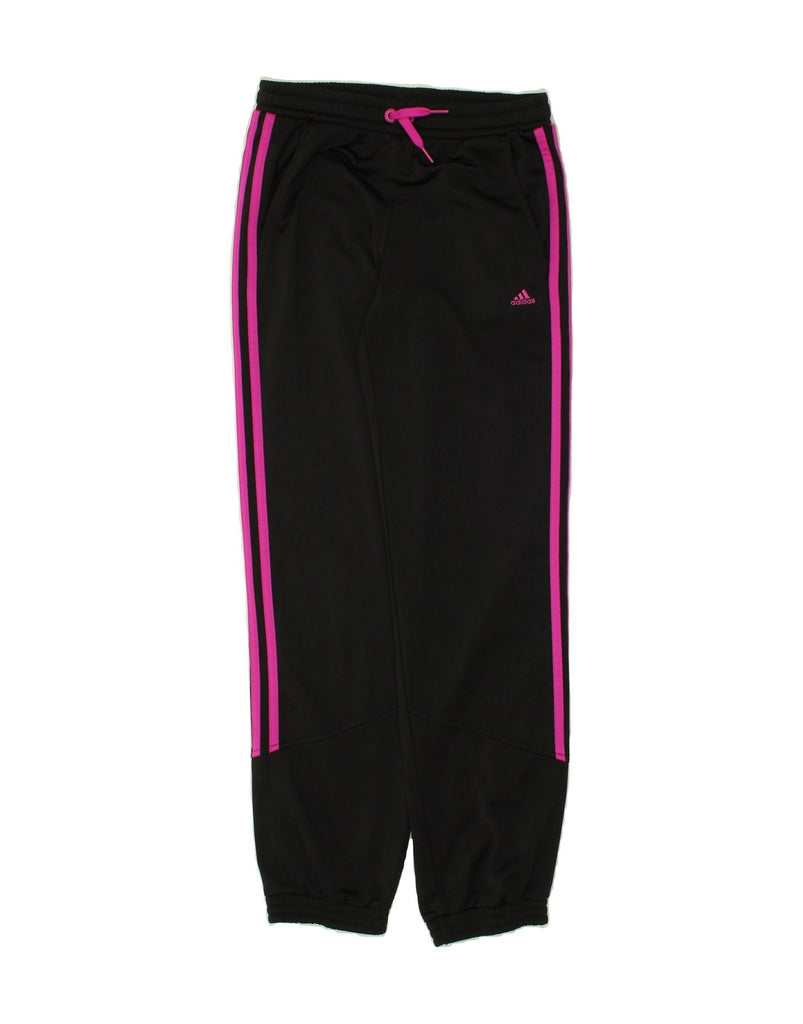 ADIDAS Girls Tracksuit Trousers Joggers 13-14 Years Black Polyester | Vintage Adidas | Thrift | Second-Hand Adidas | Used Clothing | Messina Hembry 