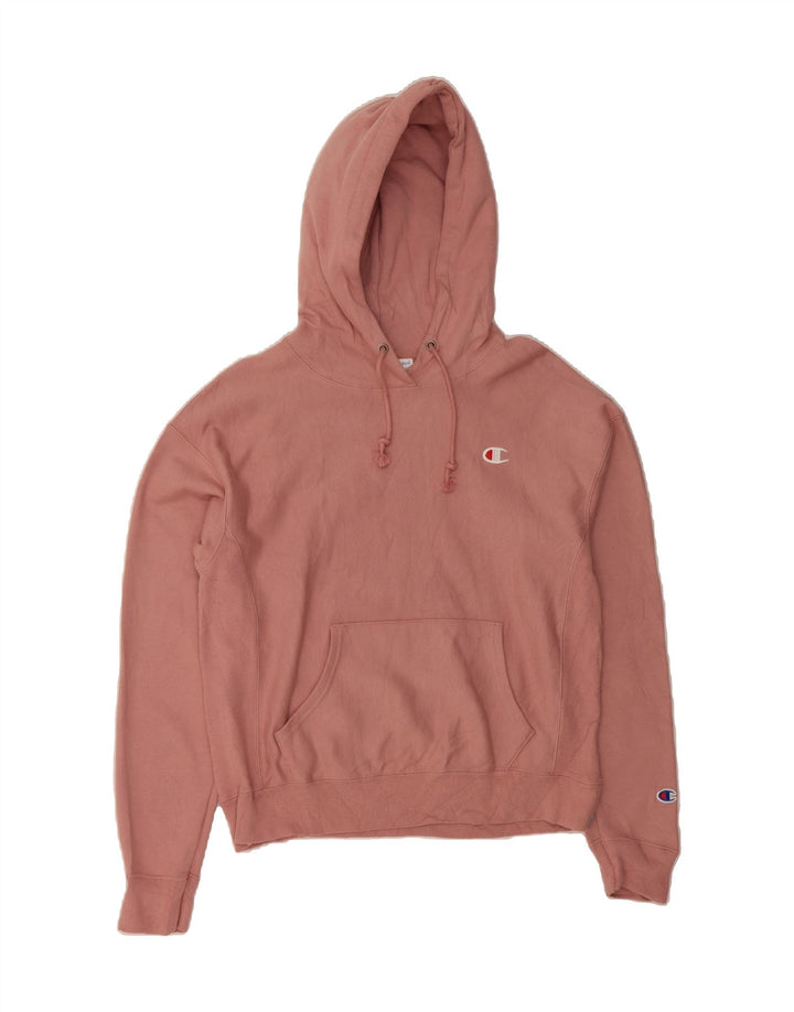 CHAMPION Womens Hoodie Jumper UK 14 Medium Pink Cotton Vintage Champion and Second-Hand Champion from Messina Hembry 