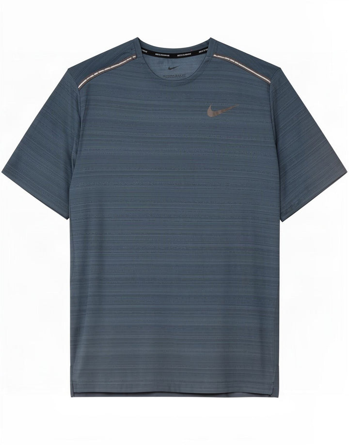 Nike Mens Dri Fit T-Shirt Top Large Blue Flecked Polyester