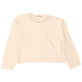 Zara Womens Crop Oversized Top Long Sleeve UK 14 Medium White