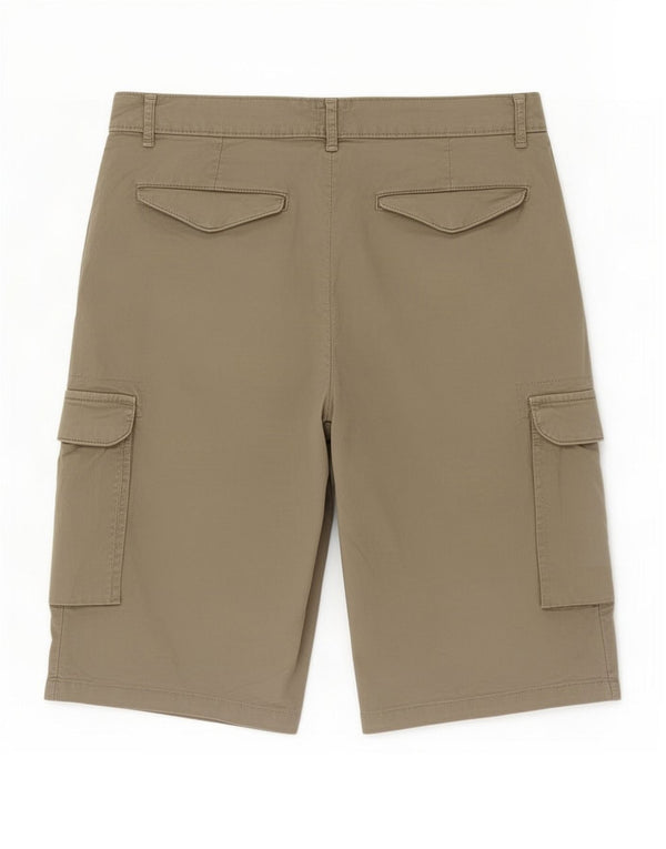 Conte of Florence Mens Cargo Shorts IT 48 Medium W32 Khaki Cotton