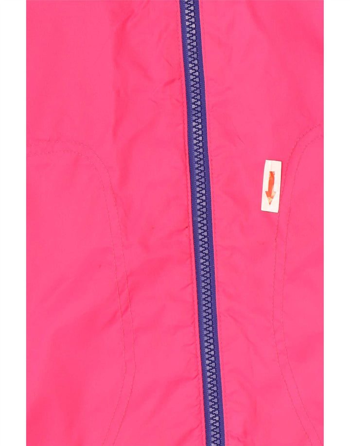 Puma Womens Hooded Rain Jacket UK 12 Medium Pink
