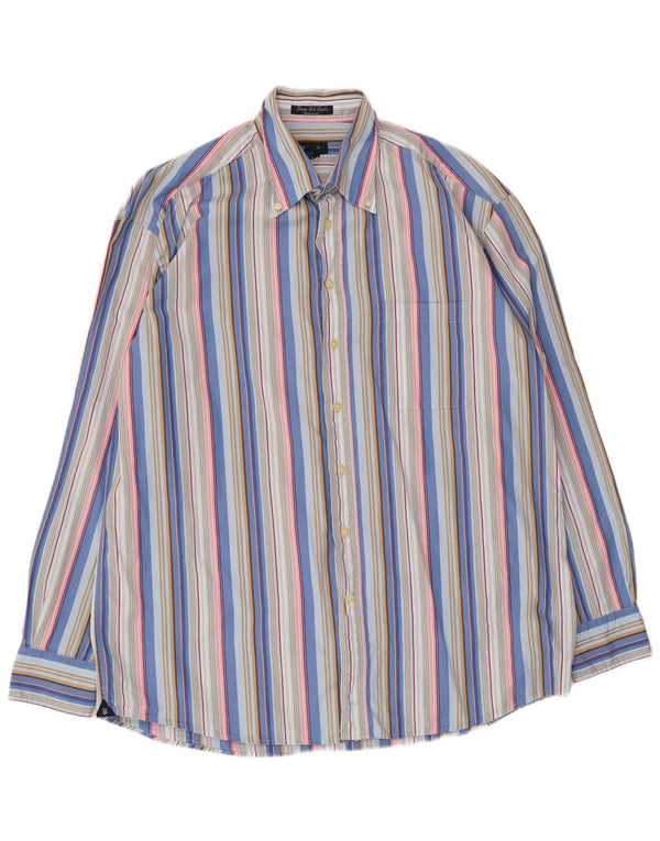 Gant Mens Regular Fit Shirt XL Blue Striped Cotton
