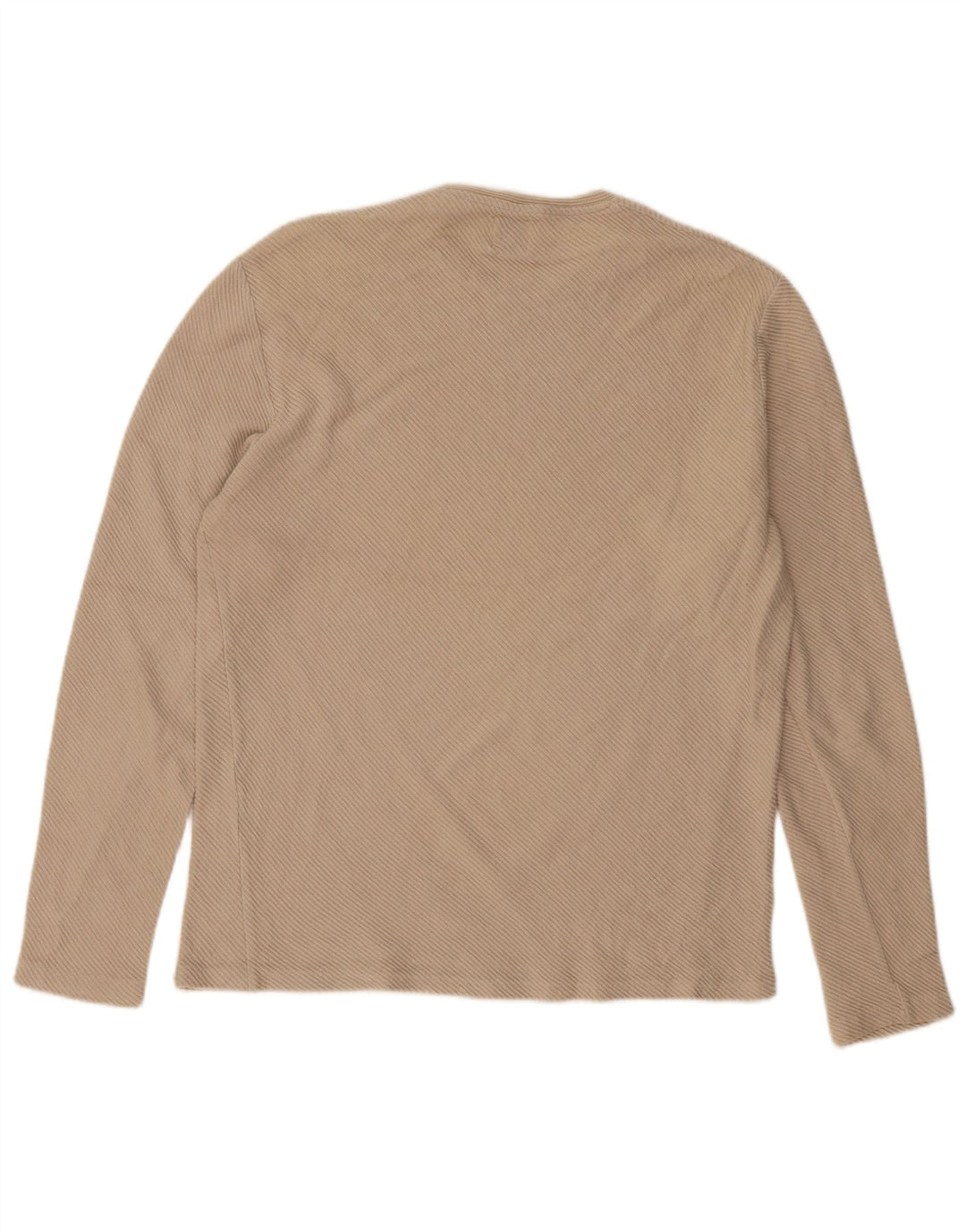 ZARA Mens Top Long Sleeve Large Beige