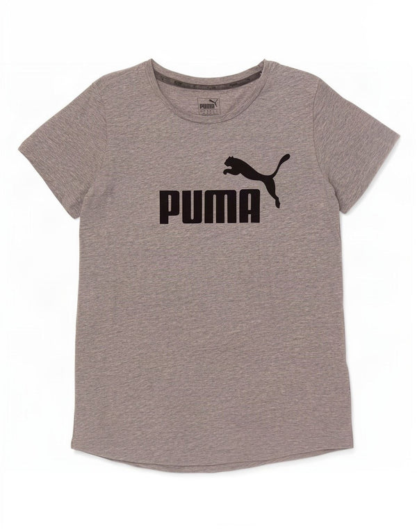 Puma Womens Graphic T-Shirt Top UK 14 Large Grey Flecked Cotton