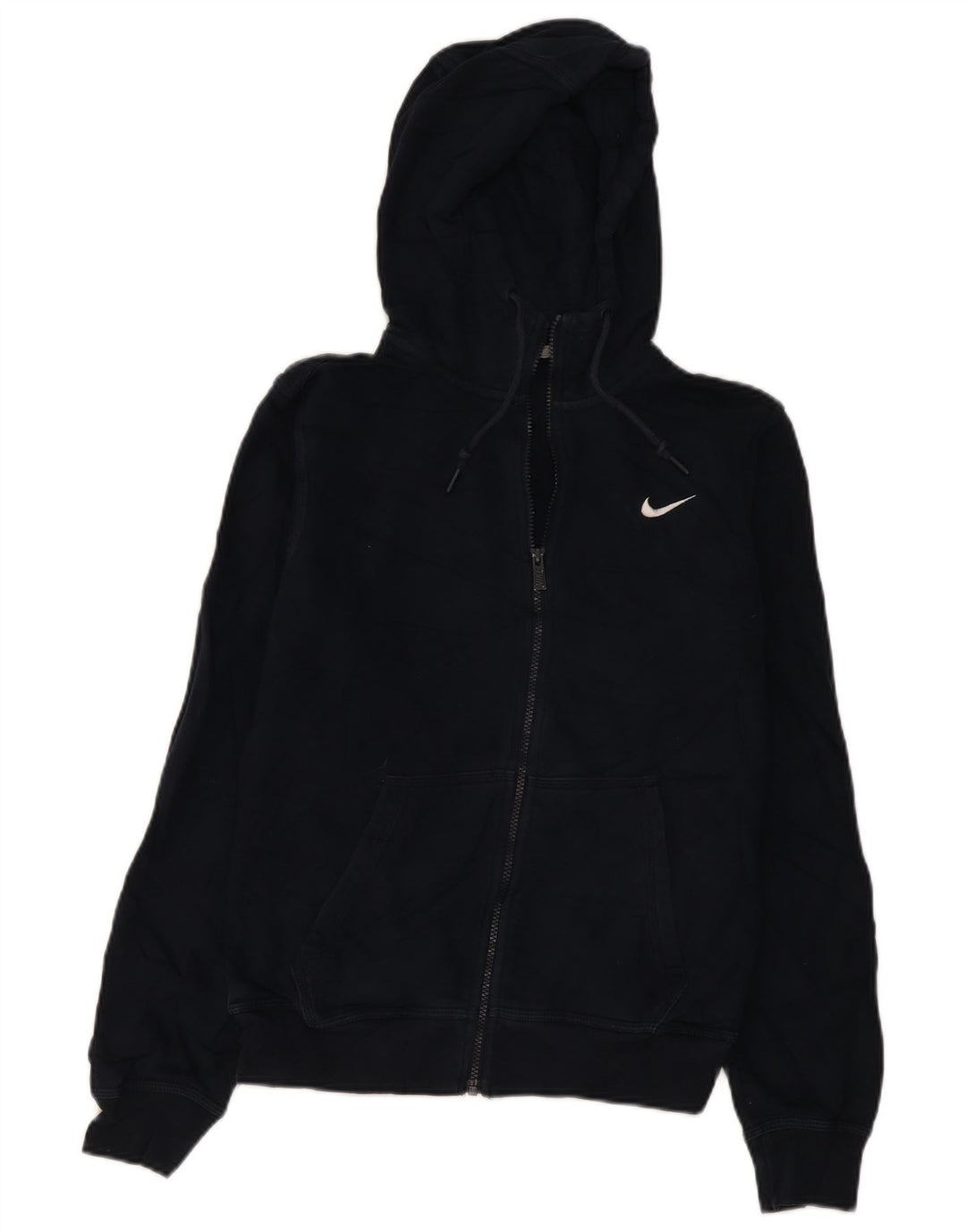 Nike Mens Zip Hoodie Sweater Small Navy Blue Cotton