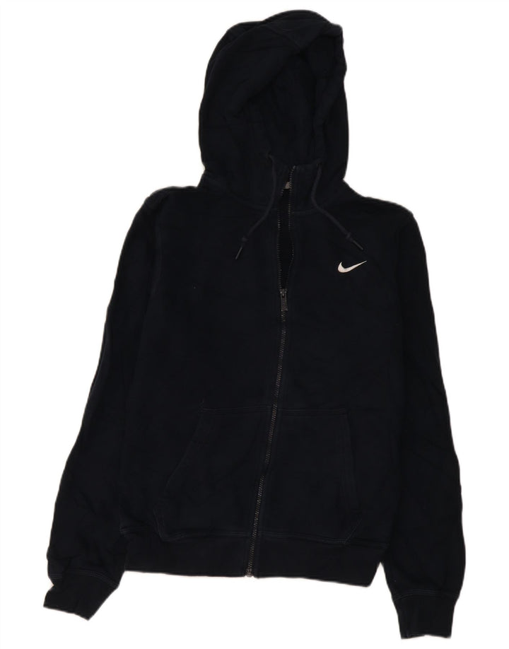 Nike Mens Zip Hoodie Sweater Small Navy Blue Cotton