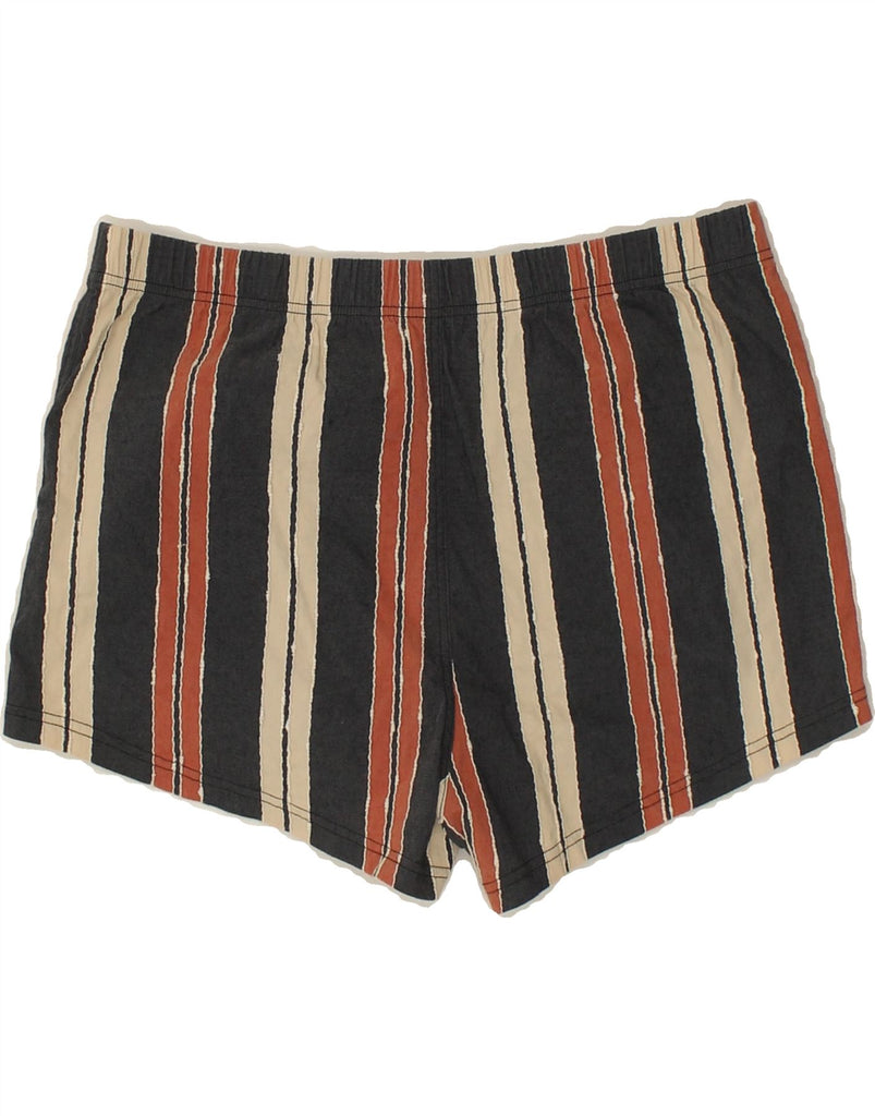 BELFE & BELFE Mens Sport Shorts W30 Medium Brown Striped Cotton | Vintage Belfe & Belfe | Thrift | Second-Hand Belfe & Belfe | Used Clothing | Messina Hembry 