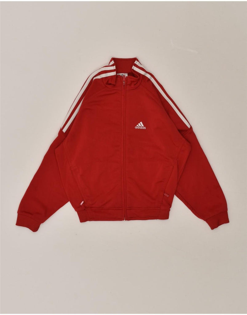 ADIDAS Boys Tracksuit Top Jacket 7-8 Years Red | Vintage Adidas | Thrift | Second-Hand Adidas | Used Clothing | Messina Hembry 