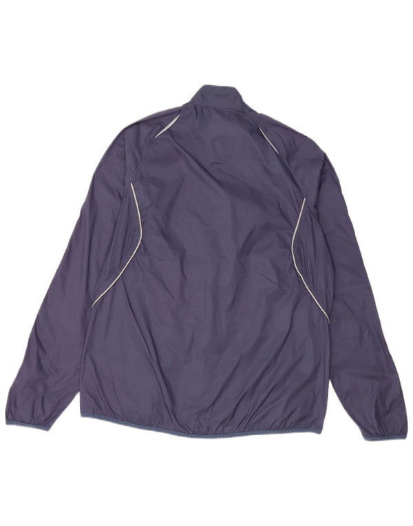 Adidas Womens Tracksuit Top Jacket UK 16 Large Navy Blue Nylon