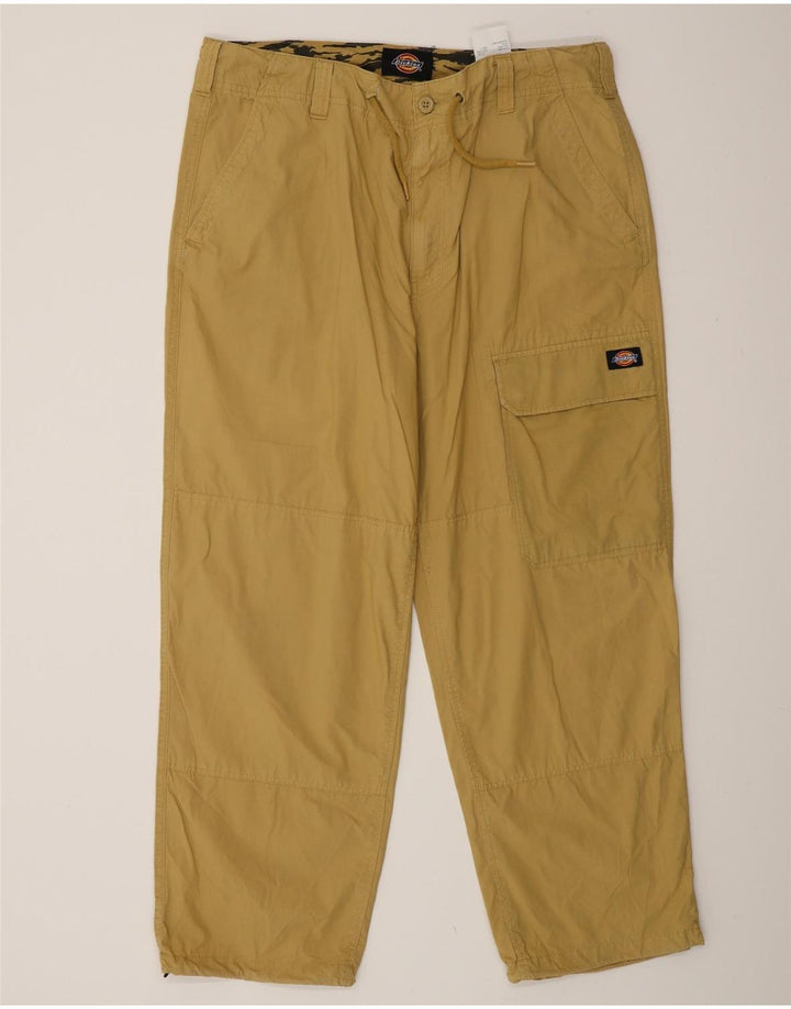 Dickies Mens Straight Cargo Trousers W36 L28 Beige Cotton