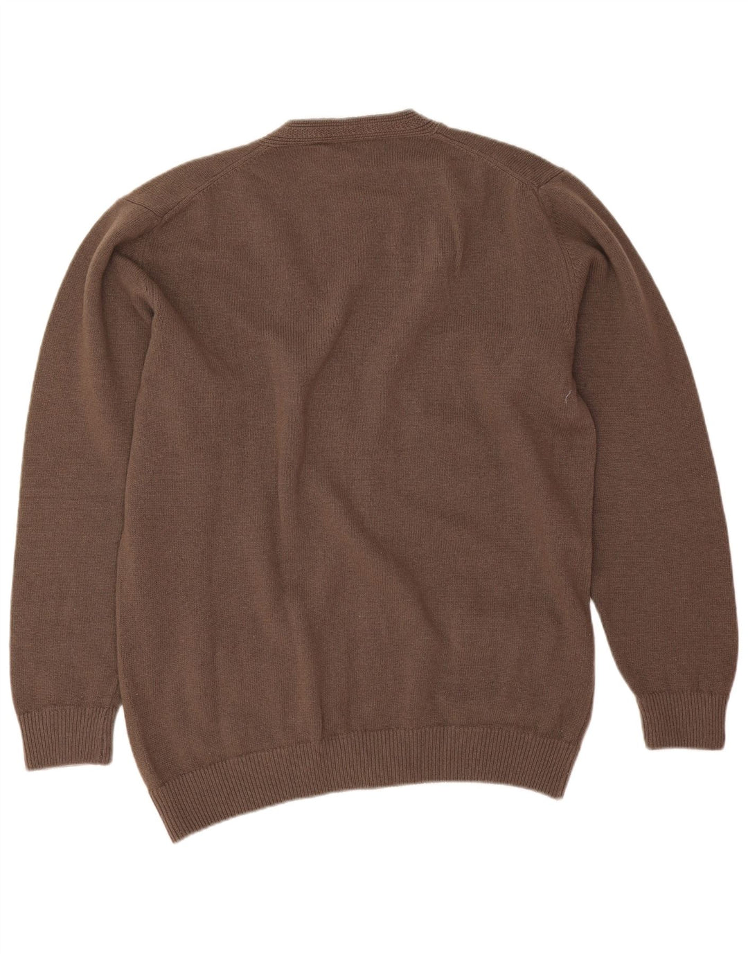 Vintage Mens Cardigan Sweater 2XL Brown Wool