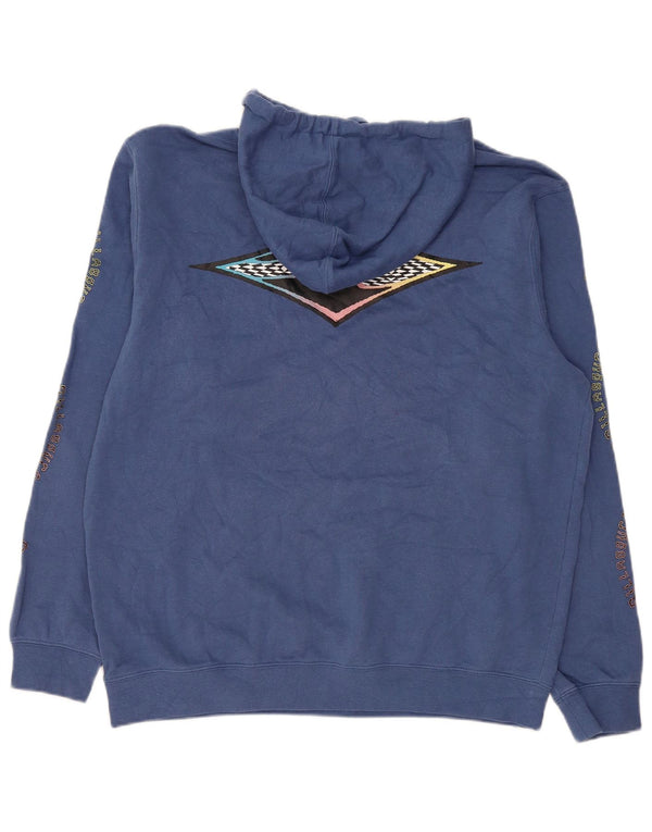 Billabong Mens Graphic Hoodie Jumper Large Blue