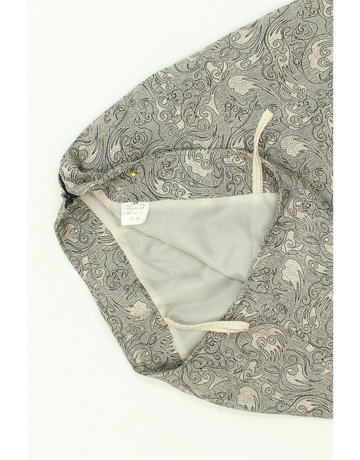 VINTAGE Womens Abstract Pattern Tulip Skirt EU 38 Medium W30  Grey | Vintage Vintage | Thrift | Second-Hand Vintage | Used Clothing | Messina Hembry 