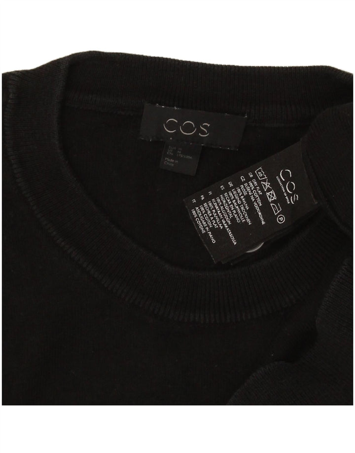 Cos Mens Crew Neck Jumper Sweater Medium Black Cotton