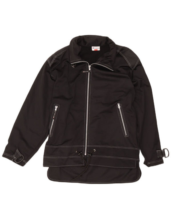 Champion Mens Graphic Tracksuit Top Jacket Small Black Polyester