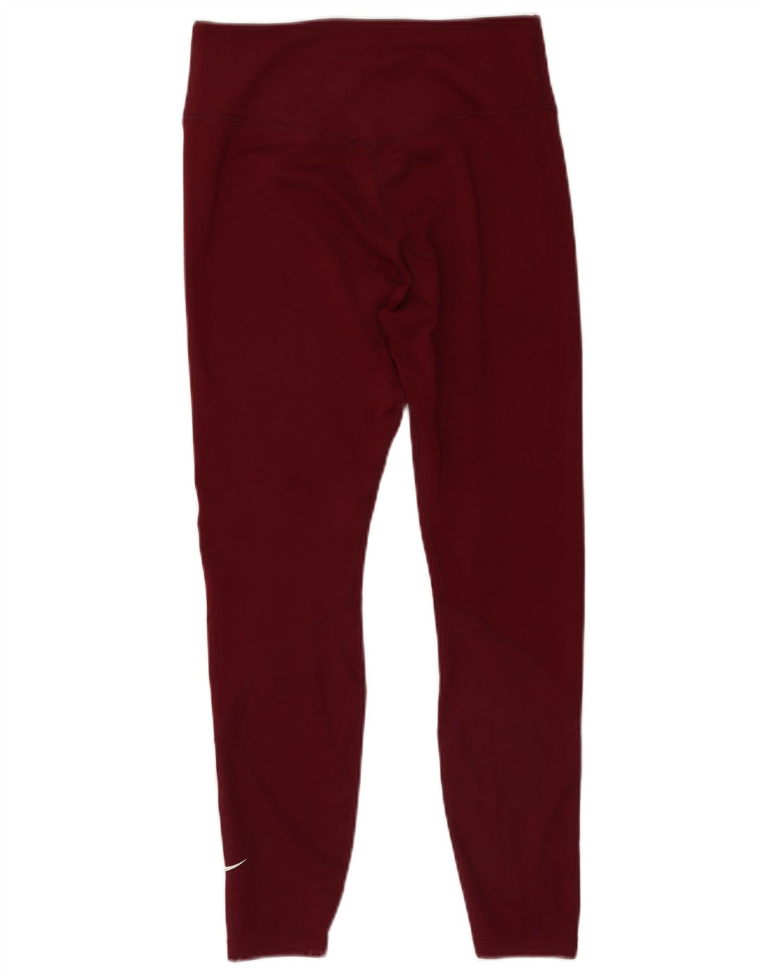Nike Womens Dri Fit Leggings UK 12 Medium  Burgundy Polyester