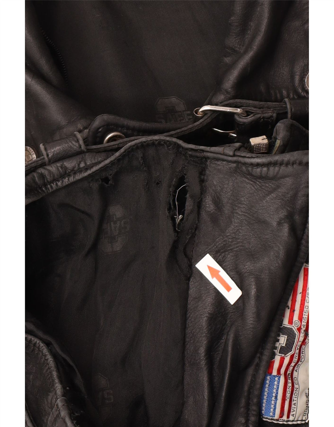 Vintage Womens Crop Leather Biker Jacket UK 12 Medium Black Leather