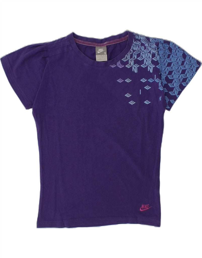 NIKE Girls Graphic T-Shirt Top 8-9 Years Small Purple | Vintage Nike | Thrift | Second-Hand Nike | Used Clothing | Messina Hembry 