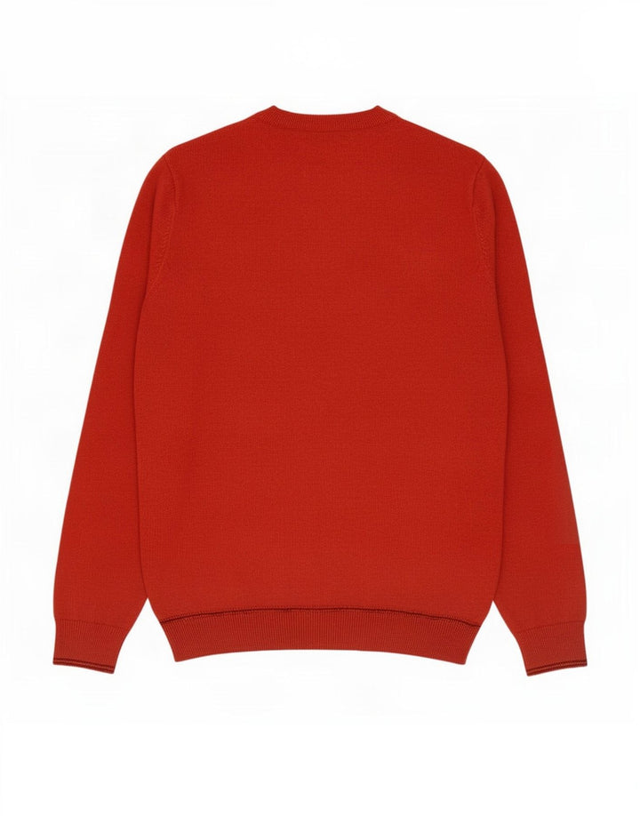 Marks & Spencer Mens Crew Neck Jumper Sweater Small Orange Cotton